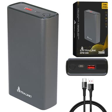 Power Bank Extralink EPB-126 20000mAh 45W PD Silver
