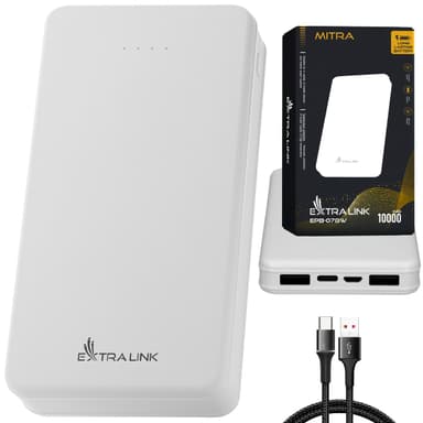 Power Bank Extralink EPB-078W 10000mAh White USB-C