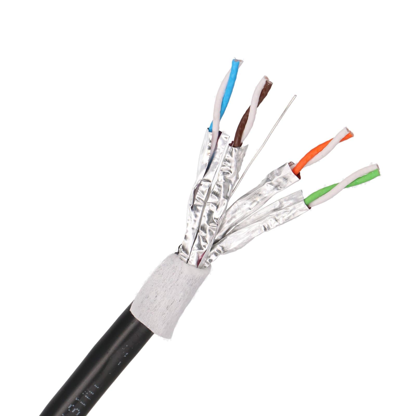 Extralink CAT6A FTP (F/UTP) Interior | Cablu de rețea cu pereți torsiona | 305m, umplut cu gel — imagine 1