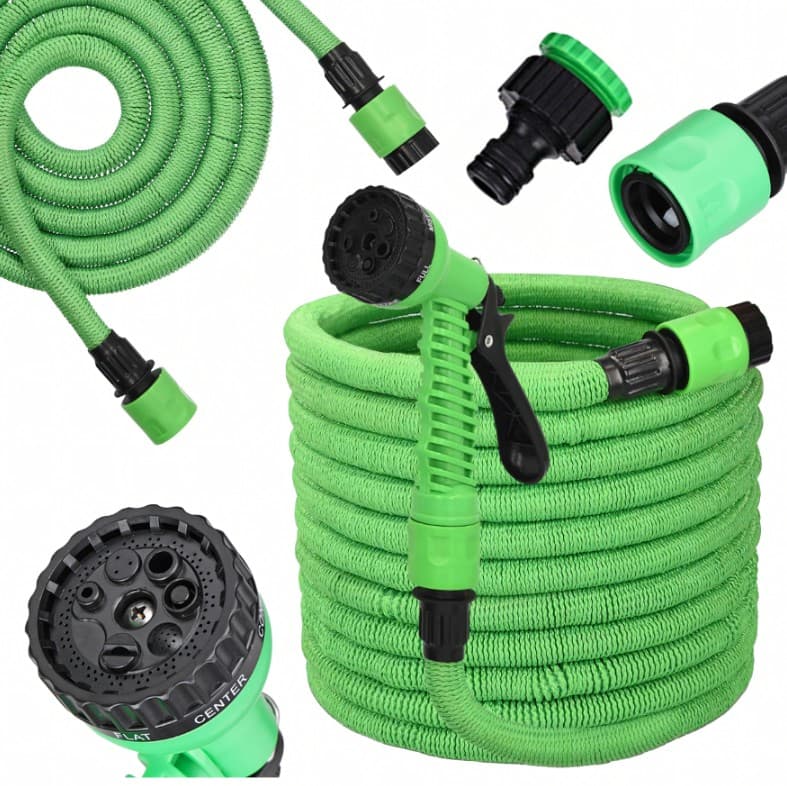 BLACK FOREST Tub de grădină extensibil și elastic cu pistoliu 1/2 5-15m — imagine 1