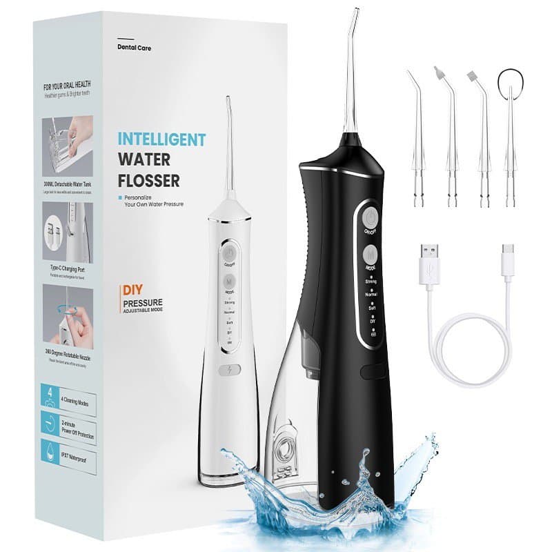 Extralink Beauty Water Flosser Intelligent L8 Negru, 2000mAh, IPX7 — imagine 1