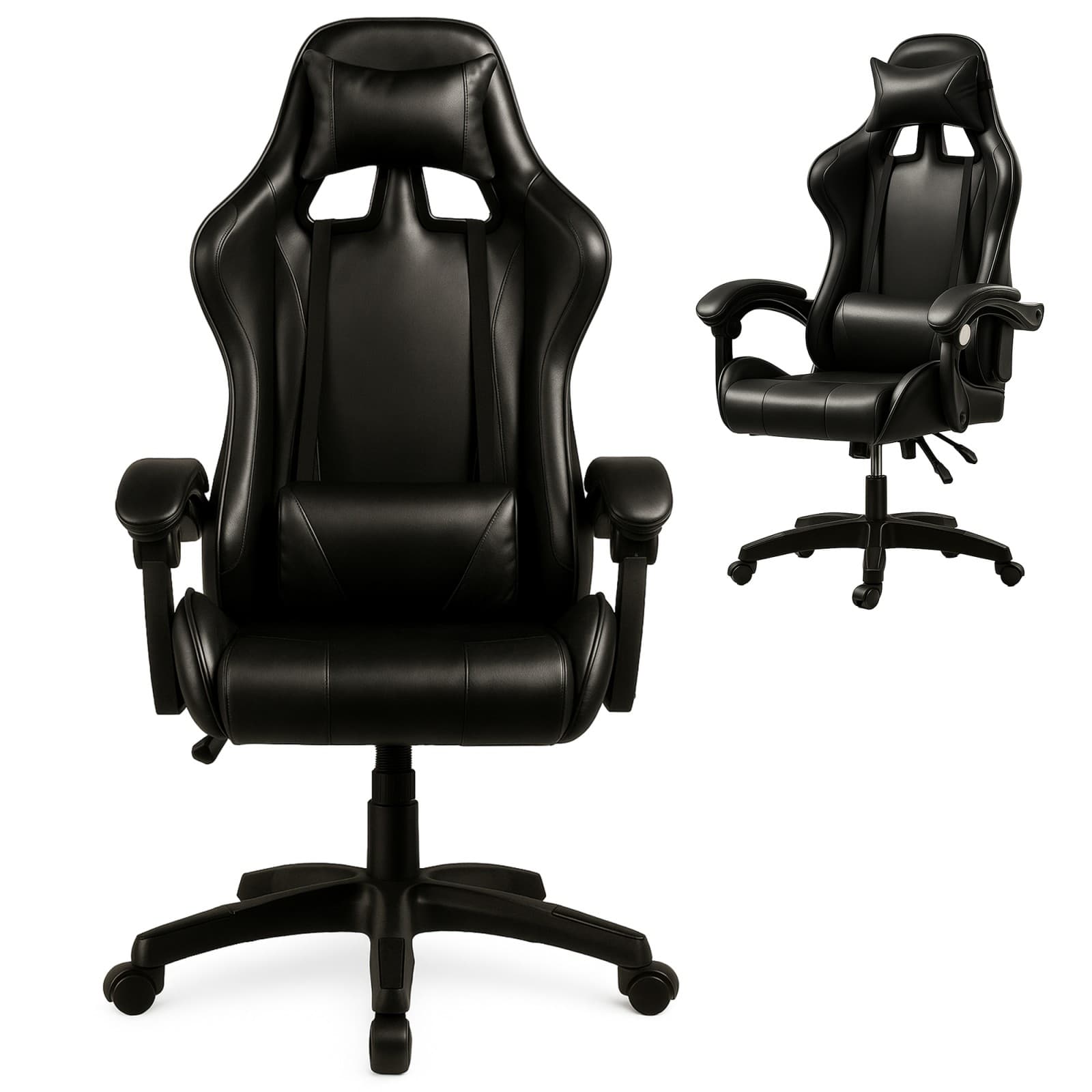 Scaun Gaming Extralink, scaun de birou, swivel, tip bucket, negru, G-524 — imagine 1