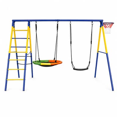 Set de joc pentru gradina Extralink Black Forest Frame cu cuanta, scala si cos
