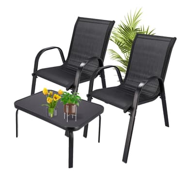 Set de mobilier de gradina Classic Black Forest, 2 scaune si masa, EXTRALINK