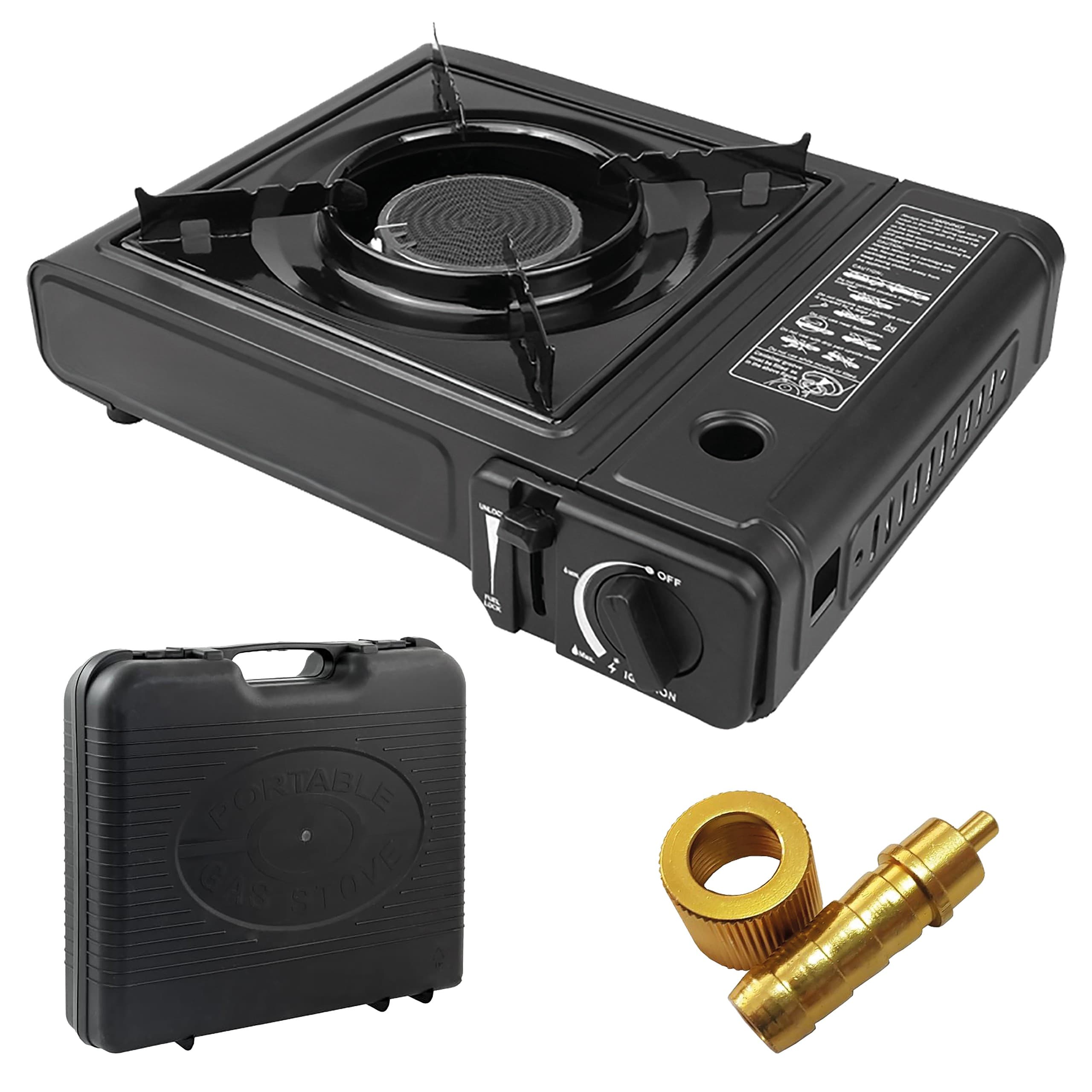 Extralink, Aragaz Portabil cu Gaz, Ceramic, în Cutie + Adaptor — imagine 1
