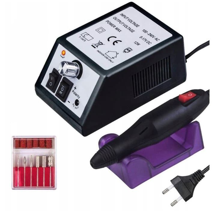 EXTRALINK Freză pentru unghii EU PLUG NEGRĂ — imagine 1