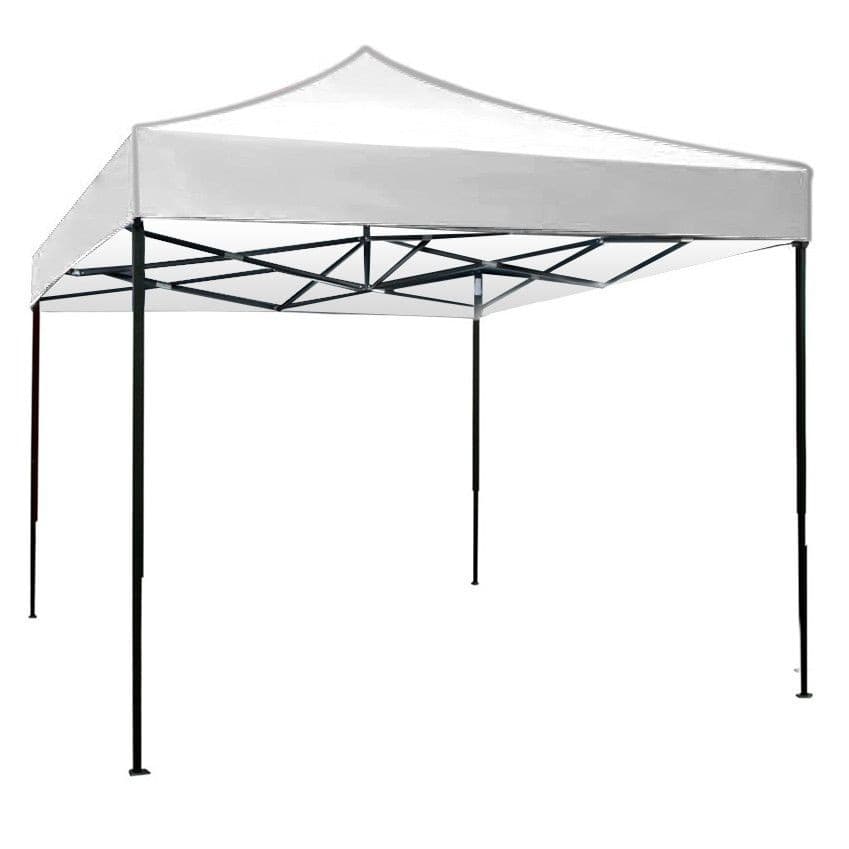 Cort Pavilion Flippy 3x3m Alb Pliabil Cadru Metal — imagine 3