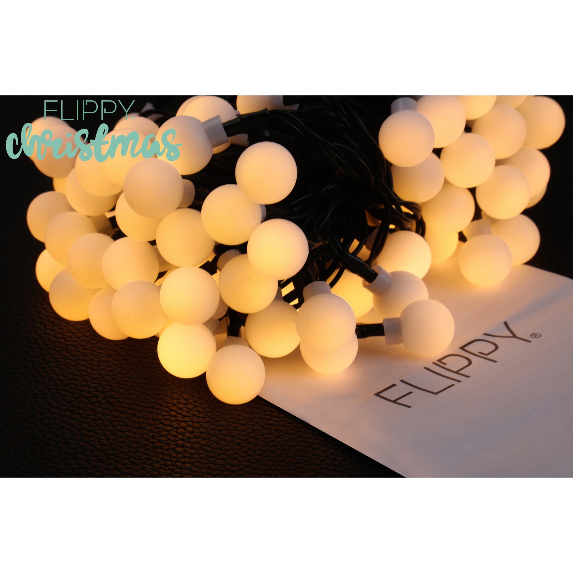 Instalatie luminoasa Craciun LED 12m, Alb cald, Solar, Flippy — imagine 7