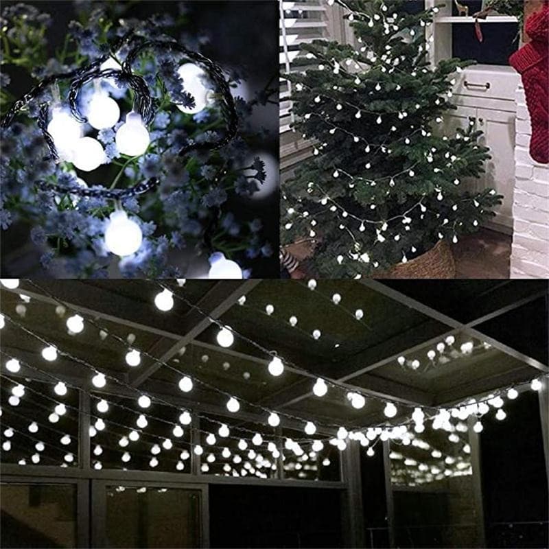 Ghirlanda LED solara pentru Craciun, 12 metri, 100 becuri, Alb rece, Flippy — imagine 2