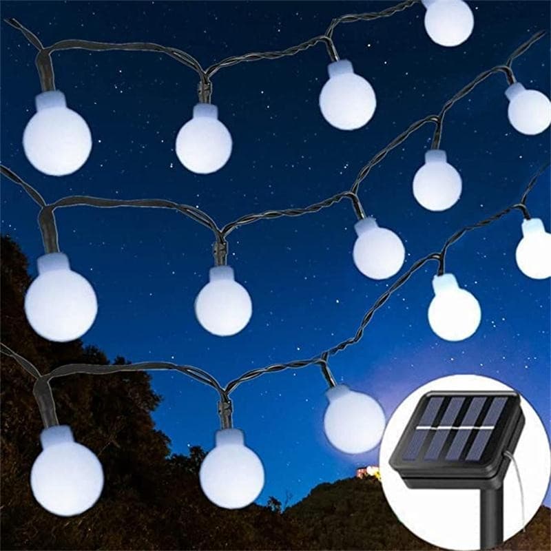 Ghirlanda LED solara pentru Craciun, 12 metri, 100 becuri, Alb rece, Flippy — imagine 4