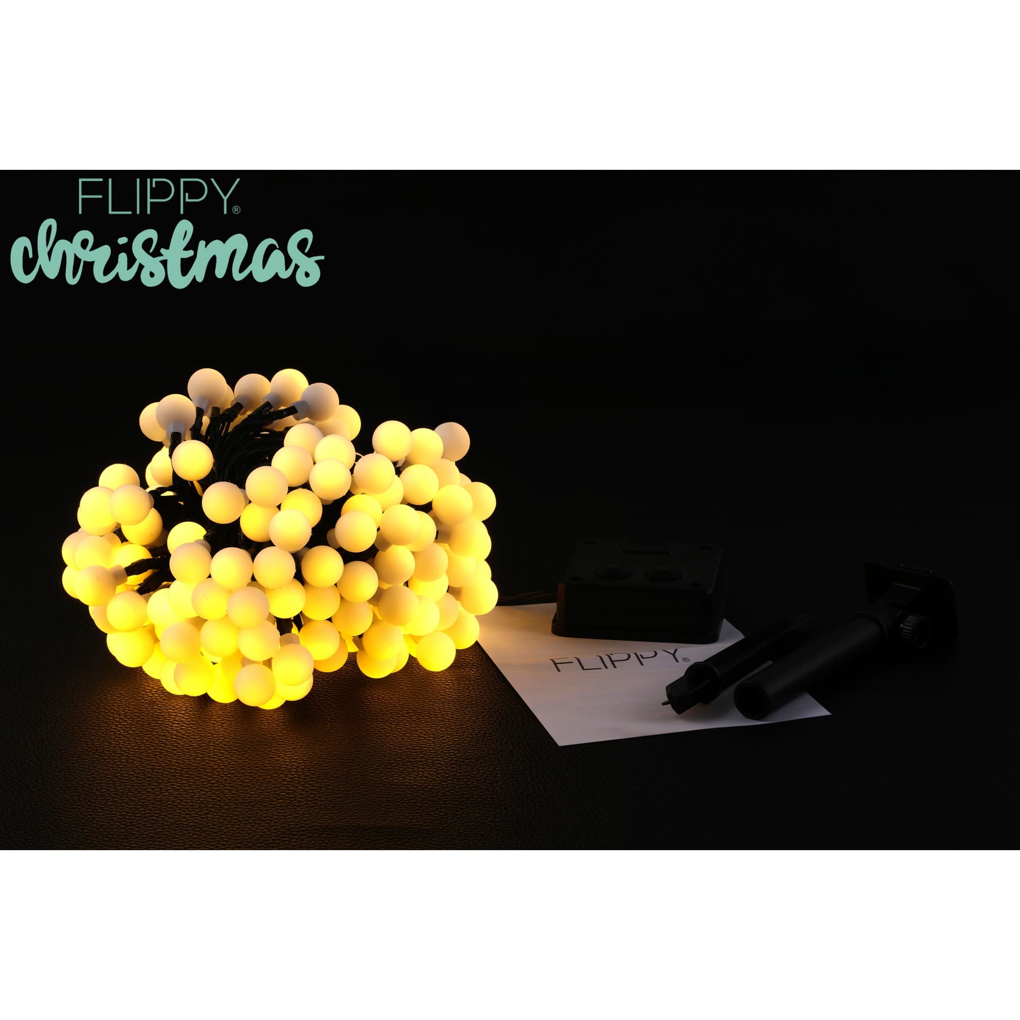 Ghirlanda luminoasa Craciun, 22 metri, 200 LED, Alb cald, cu energie solara — imagine 3