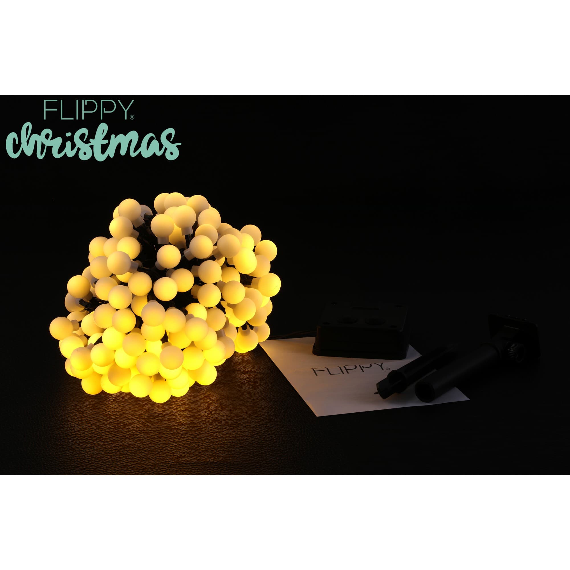 Ghirlanda luminoasa Craciun, 22 metri, 200 LED, Alb cald, cu energie solara — imagine 4