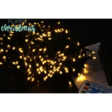 Instalatie luminoasa de Craciun LED 300 becuri 32 metri lungime alb cald