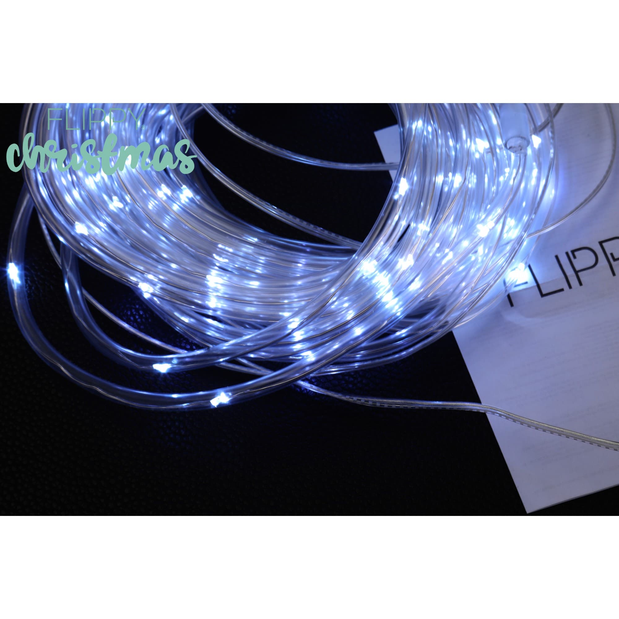 Instalatie luminoasa de Craciun tip furtun luminos, 300 LED-uri, 32 metri lungime, 8 programe, alb rece, Flippy — imagine 7