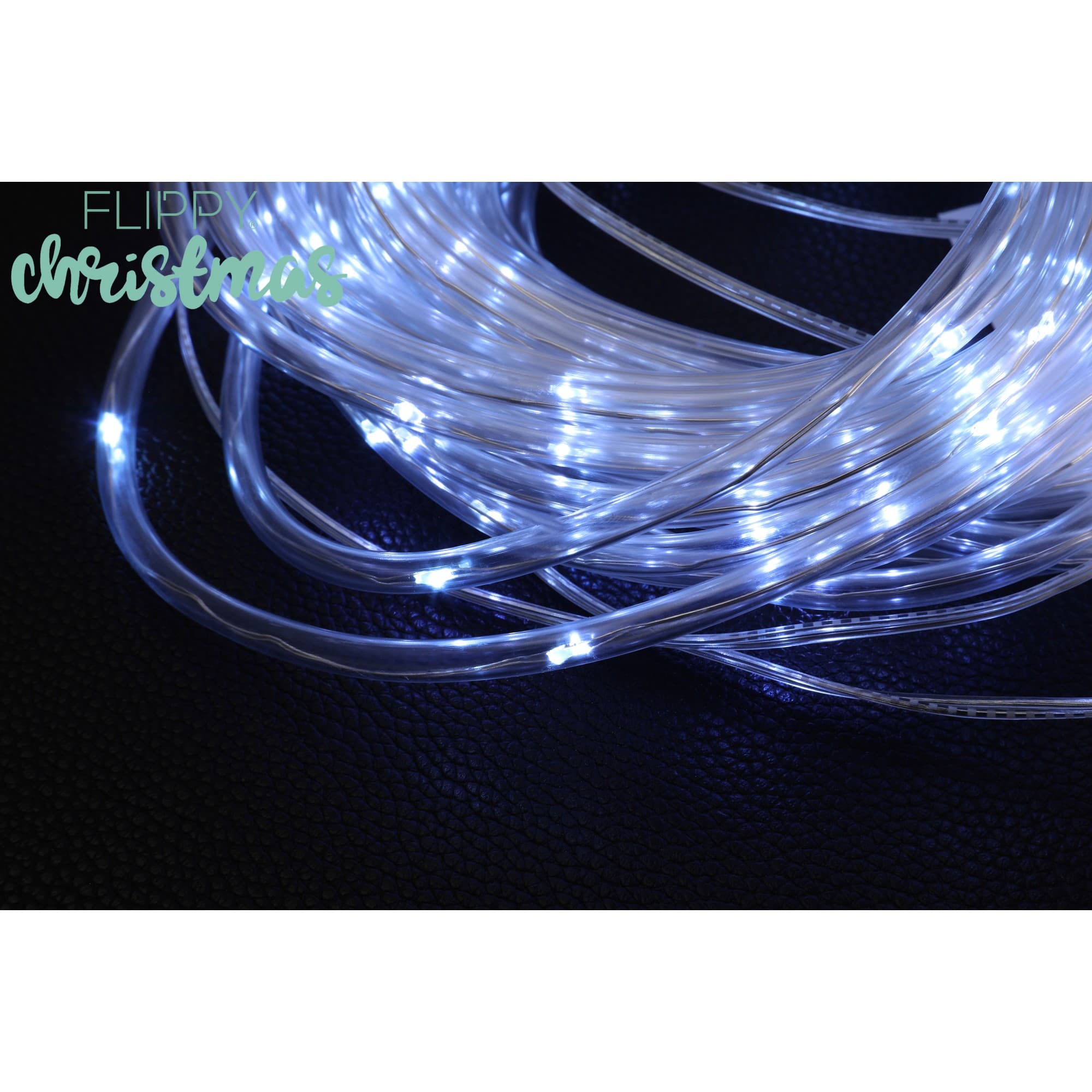 Instalatie luminoasa de Craciun tip furtun luminos, 300 LED-uri, 32 metri lungime, 8 programe, alb rece, Flippy — imagine 8