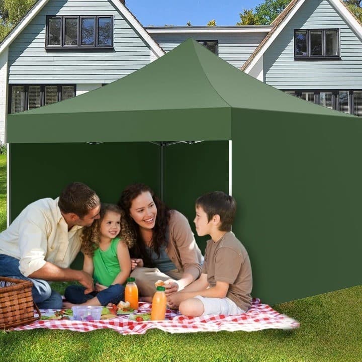 Perete Lateral Cort Evenimente Flippy 18 m Verde Poliester — imagine 2