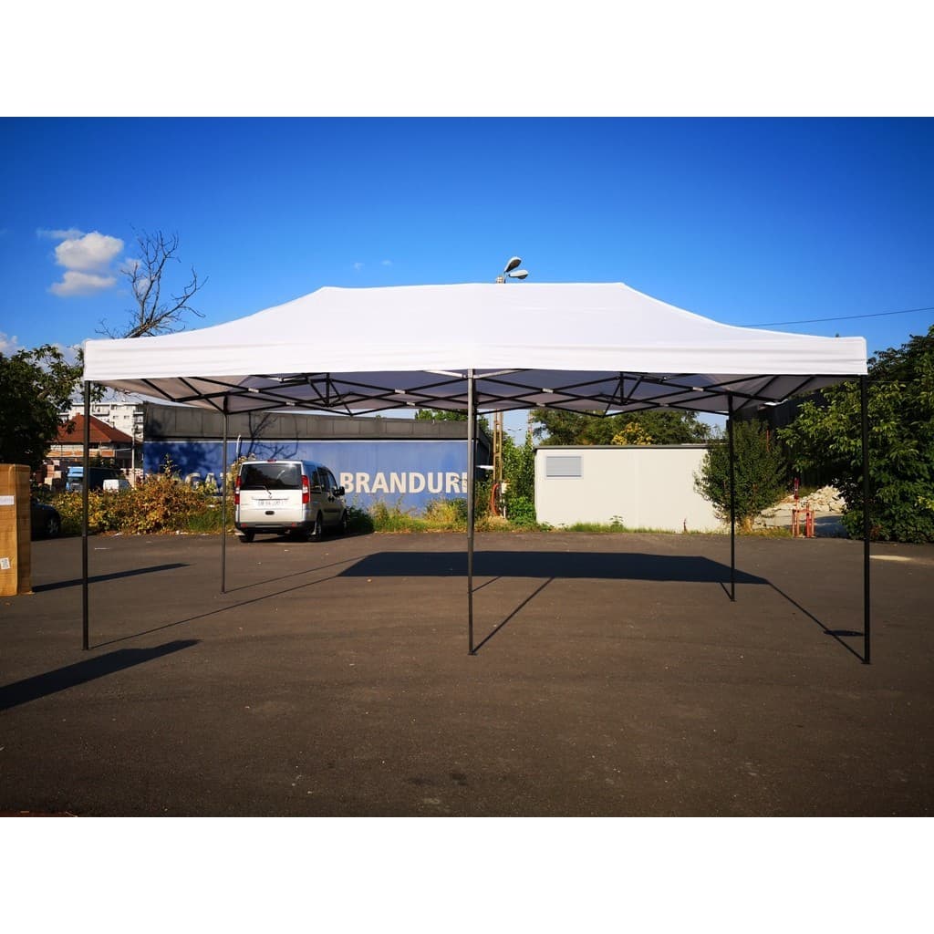 Cort Pavilion Flippy 3x6m Alb Pliabil Cadru Metal — imagine 2