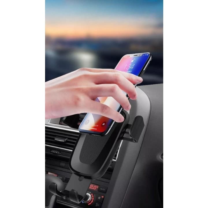 Suport auto cu incarcare wireless Fast Charge WUW W2 negru — imagine 3