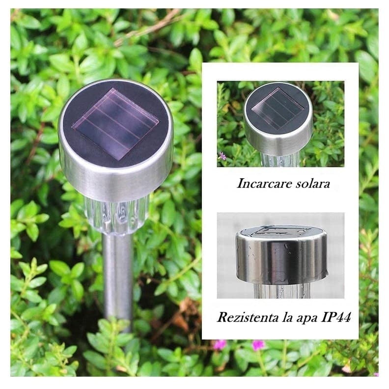 Lampa solara LED de gradina Flippy Set 12 bucati Lumina alba rece IP 44 — imagine 4