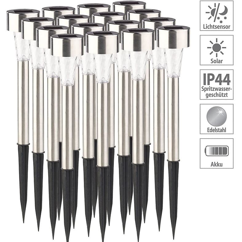 Lampa solara LED de gradina Flippy Set 12 bucati Lumina alba rece IP 44 — imagine 6