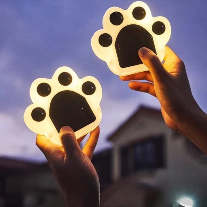 Set 4 Lampi Solare LED pentru Gradina, Flippy, Model Laba de Urs, Alb cald, Negru/Alb — imagine 6