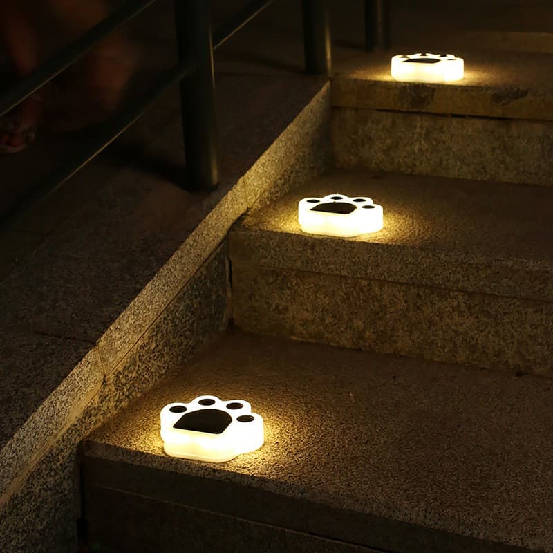 Set 4 Lampi Solare LED pentru Gradina, Flippy, Model Laba de Urs, Alb cald, Negru/Alb — imagine 11