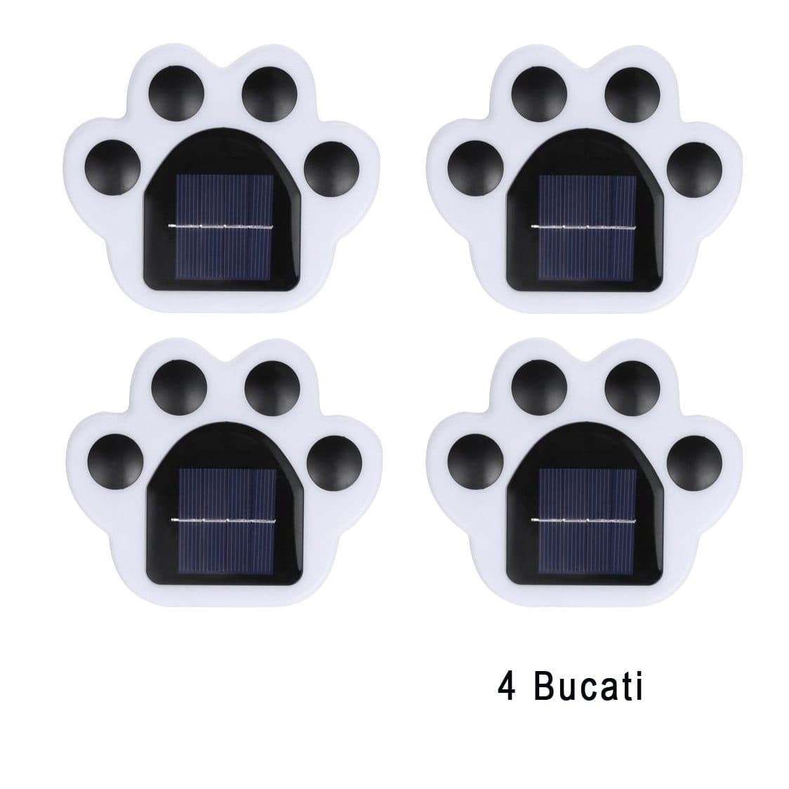 Set 4 Lampi Solare LED pentru Gradina, Model Laba de Urs, Flippy, Multicolor, Negru/Alb — imagine 3
