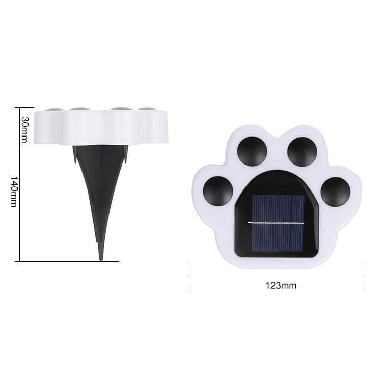 Set 4 Lampi Solare LED pentru Gradina, Model Laba de Urs, Flippy, Multicolor, Negru/Alb — imagine 6