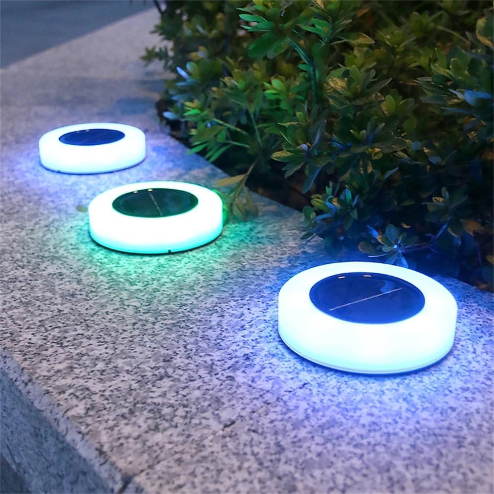 Lampa Solara LED Set de 4 Flippy Model Cerc Multicolor Negru/Alb — imagine 1