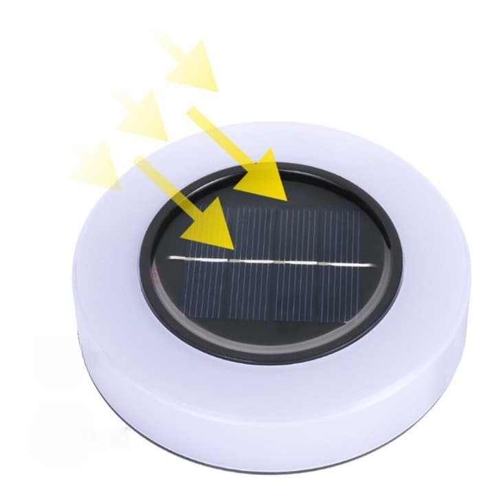 Set de Lampi Solare LED pentru Gradina, Flippy, Model Cerc, Alb/Negru — imagine 5