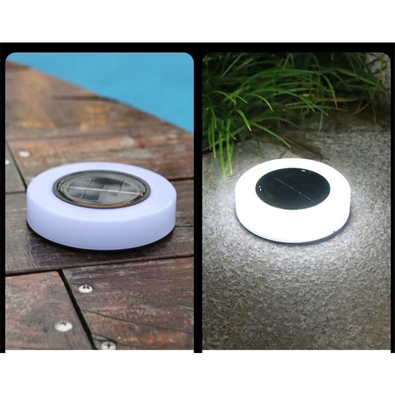 Set de Lampi Solare LED pentru Gradina, Flippy, Model Cerc, Alb/Negru — imagine 8