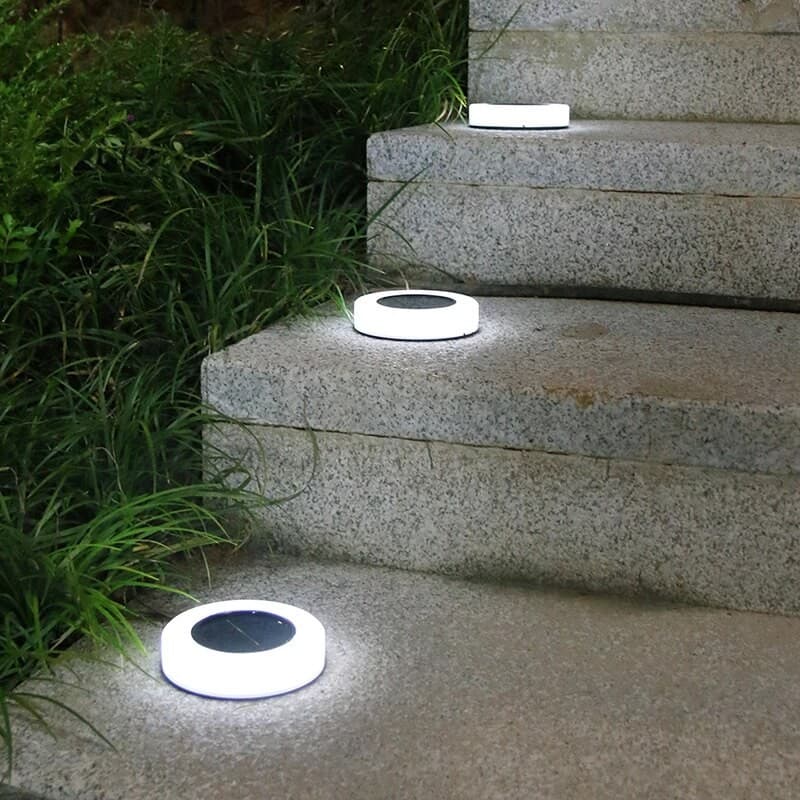 Set de Lampi Solare LED pentru Gradina, Flippy, Model Cerc, Alb/Negru — imagine 10