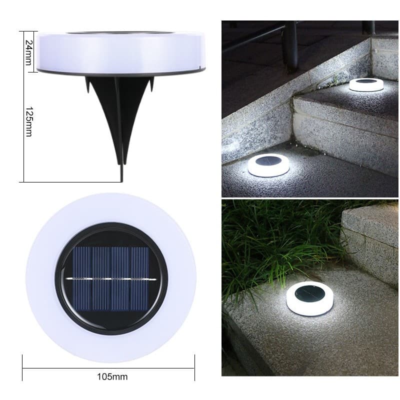 Set de Lampi Solare LED pentru Gradina, Flippy, Model Cerc, Alb/Negru — imagine 11