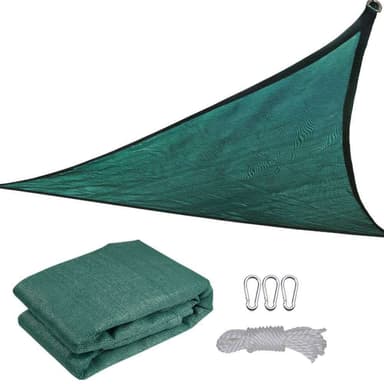 Coperta de soare/Parasolar, Flippy, Triunghiulara, 3x3x3 m, verde