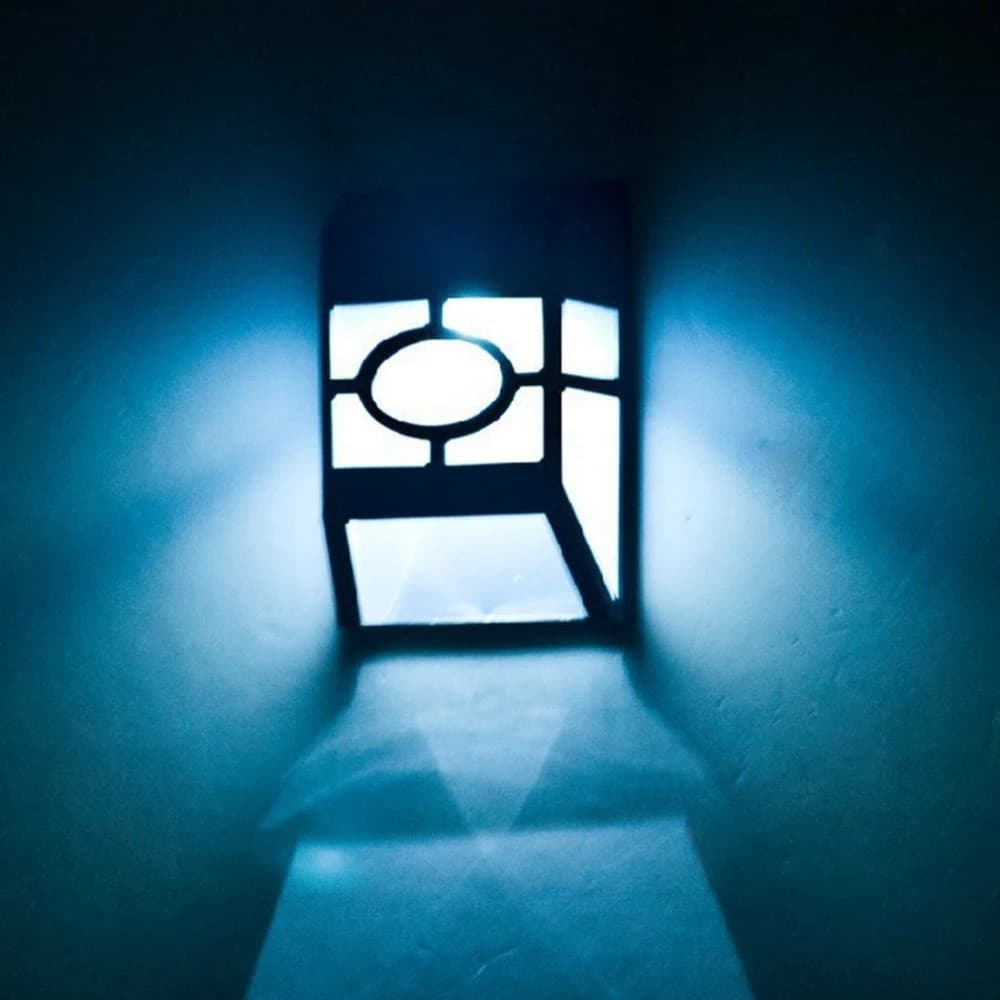 Set Lampi Solare LED pentru Gradina, Flippy, Model Geometric, Alb Rece — imagine 1