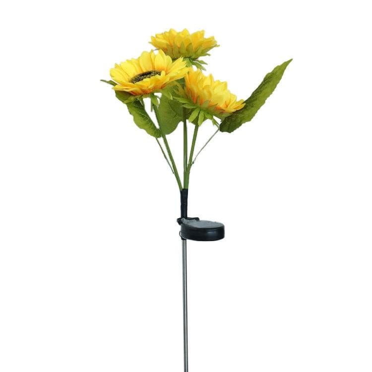 Lampa solara LED tip Floarea Soarelui cu 3 flori Flippy — imagine 1