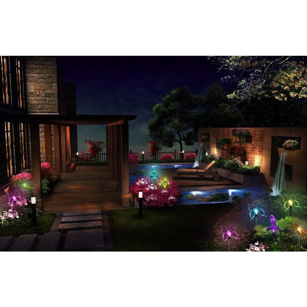 Set 3 Lampi Solare LED tip pasare-fluture-libelula Multicolor — imagine 2