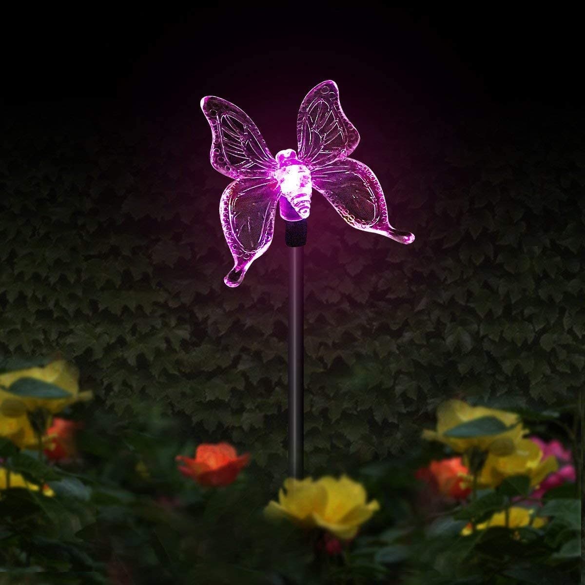 Set 3 Lampi Solare LED tip pasare-fluture-libelula Multicolor — imagine 4