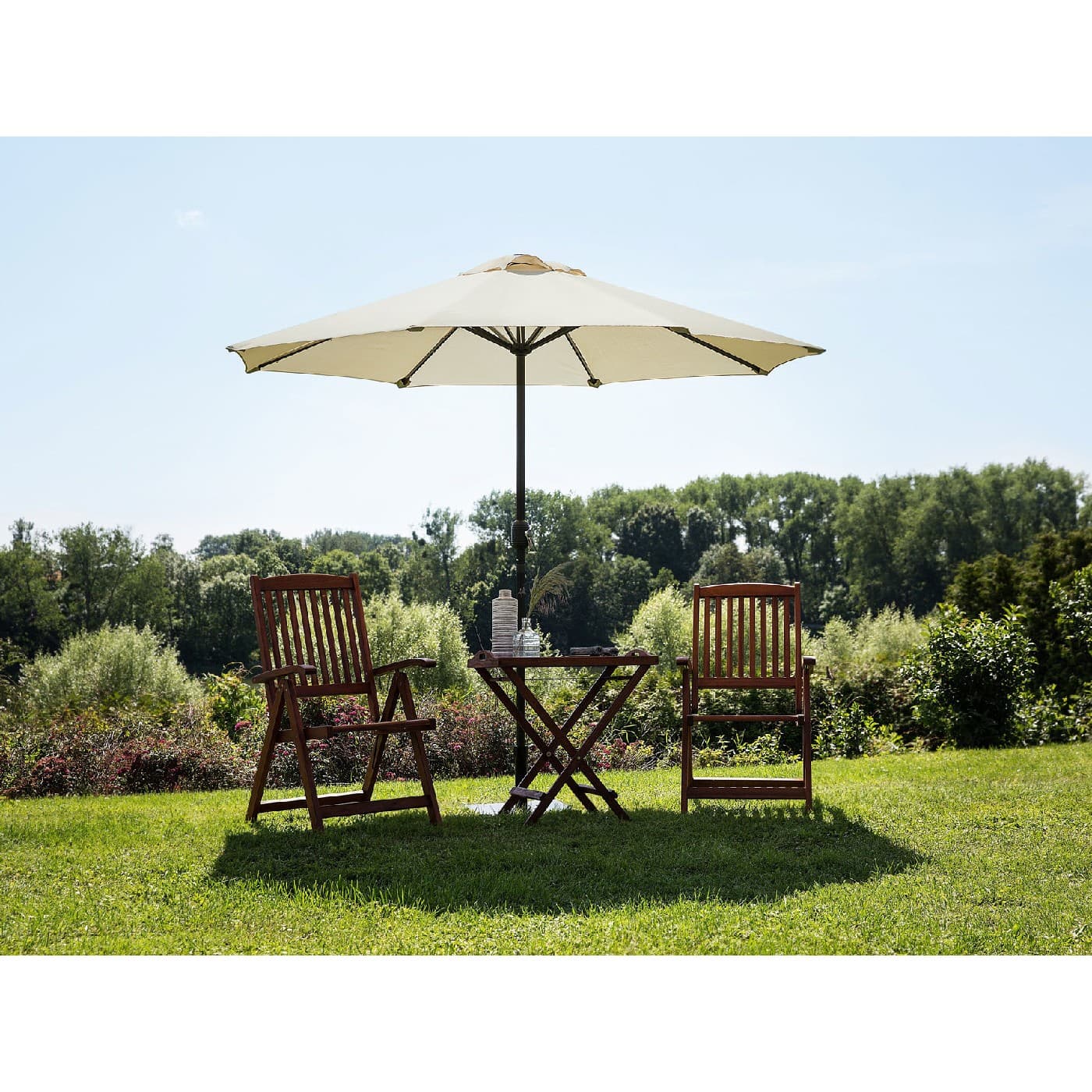 Umbrela rotunda de soare Flippy, diametru 2.70 m, crem — imagine 2