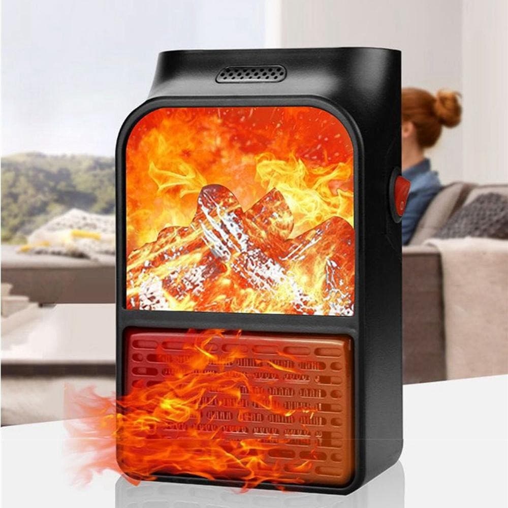 Aeroterma electrica portabila Flippy, 1000W, cu efect de semineu si telecomanda — imagine 5