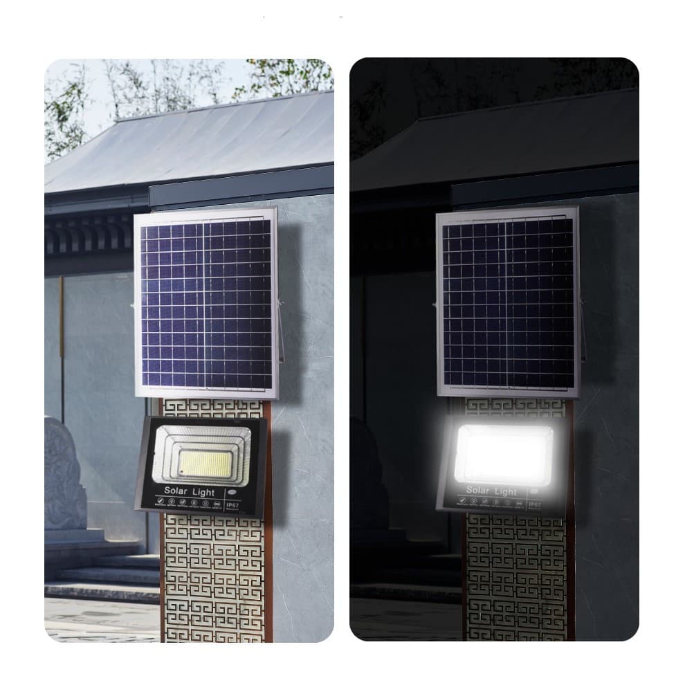 Proiector LED solar exterior Flippy, IP67, 248 LED SMD, Panou Solar, Lumina Rece — imagine 10