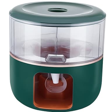 Dozator de apa Flippy, 3 compartimente rotative, capacitate 6l, verde