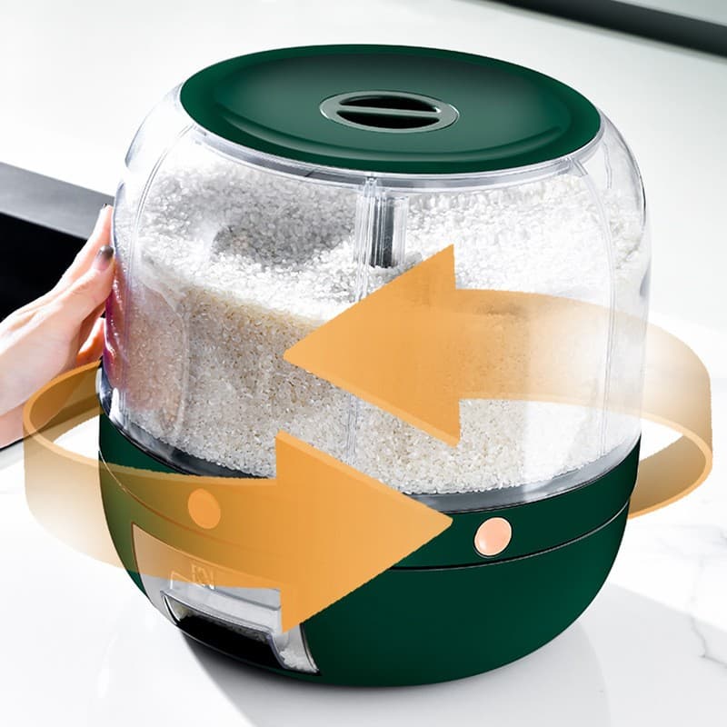 Dozator de cereale rotativ 360 Flippy 6 compartimente capacitate 3 L verde inchis — imagine 6
