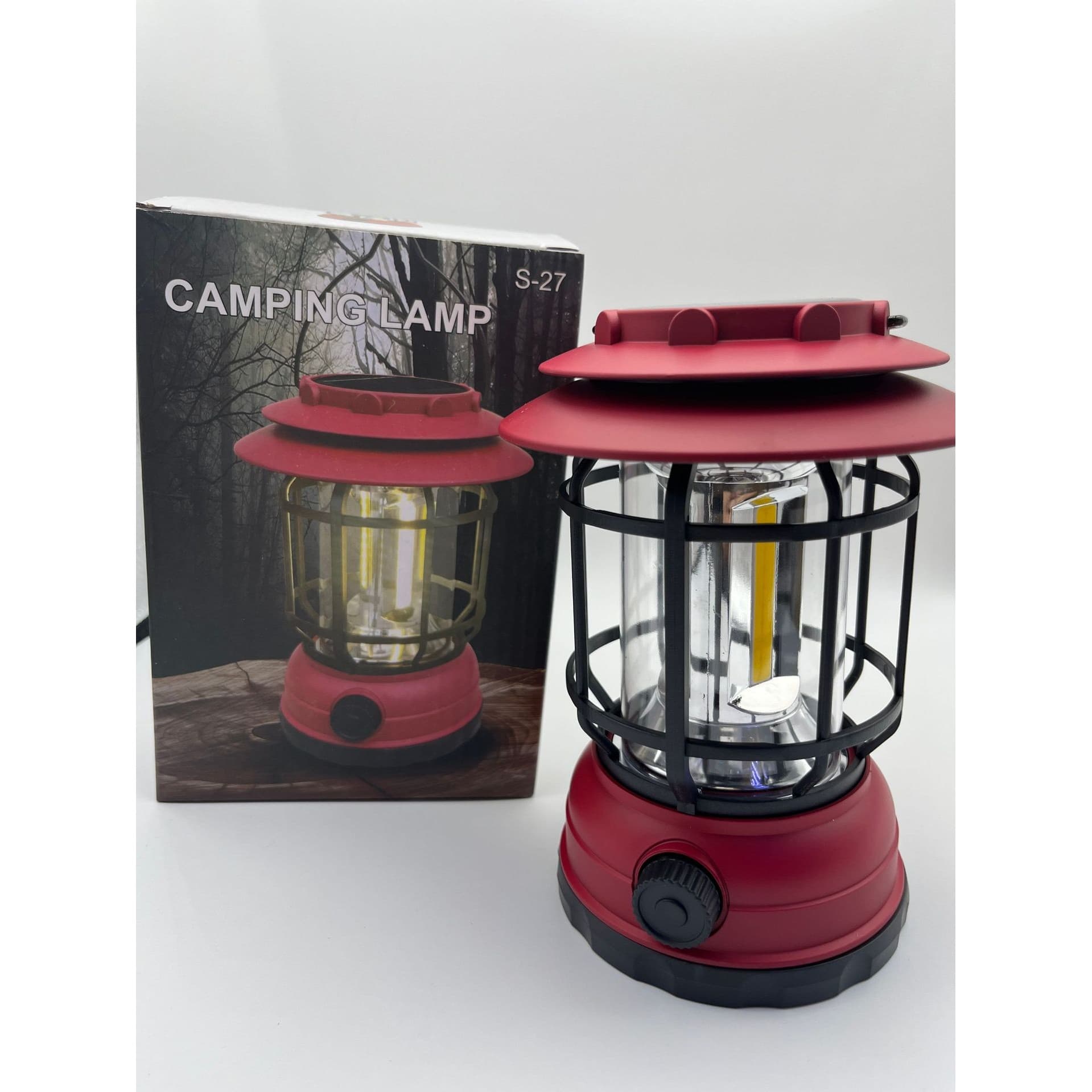Lampa portabila camping Flippy Felinar LED Incarcare Solara si USB Rosu — imagine 4