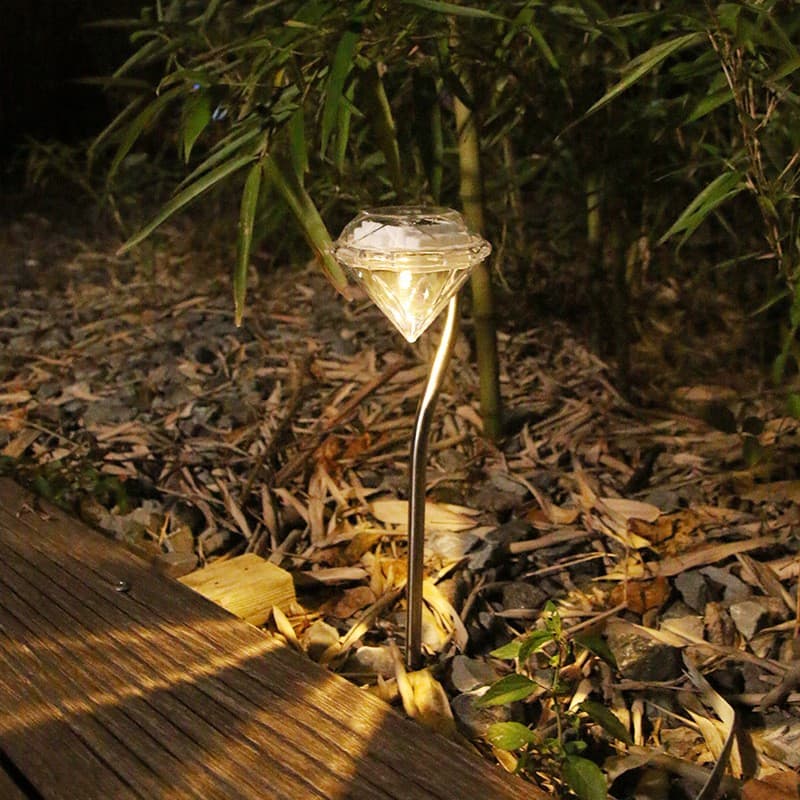 Lampa solara LED pentru Gradina, Flippy, Set 4 Bucati Tip Diamant — imagine 4