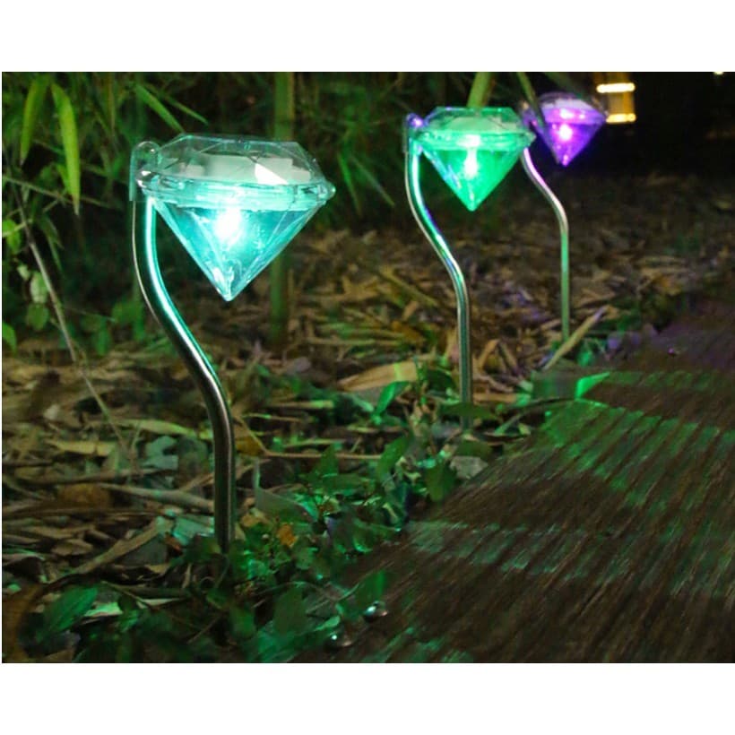 Lampa solara LED pentru gradina, Flippy, Set 4 bucati Tip Diamant — imagine 1