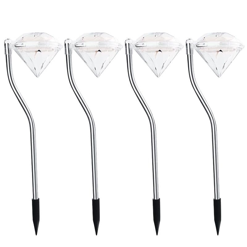 Lampa solara LED pentru gradina, Flippy, Set 4 bucati Tip Diamant — imagine 2