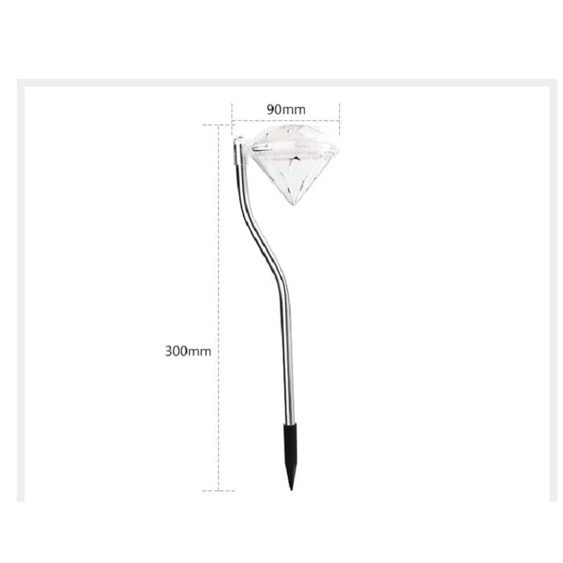 Lampa solara LED pentru gradina, Flippy, Set 4 bucati Tip Diamant — imagine 4