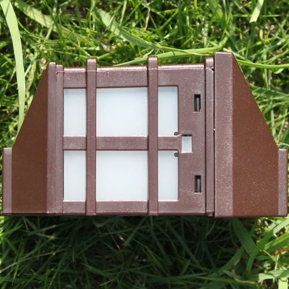 Lampa solara LED pentru perete, Flippy, Set 2 Bucati, Alb Cald, Maro — imagine 5