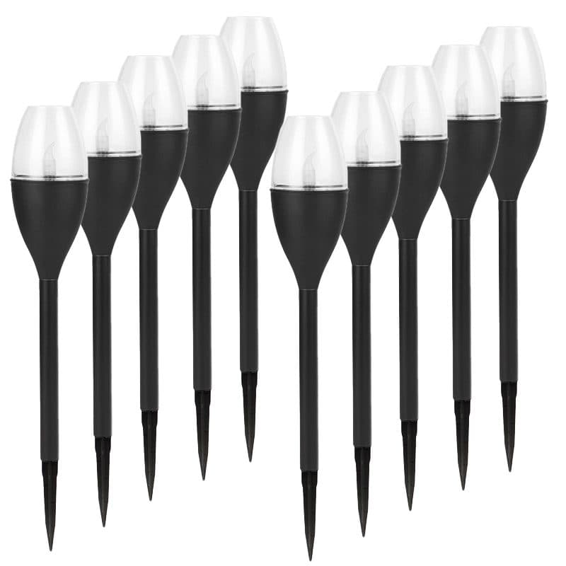 Lampa solara LED pentru gradina, Set 10 Bucati, Tip Pahar de Vin, Flippy — imagine 1